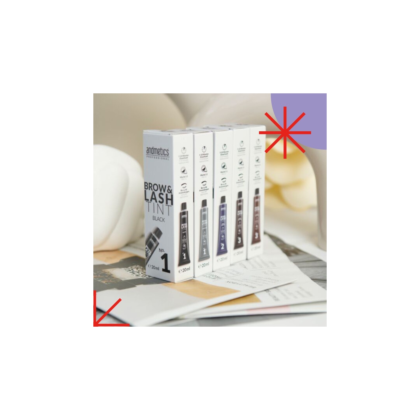 Augenbrauen- & Wimpernfarbe (div. Farben)